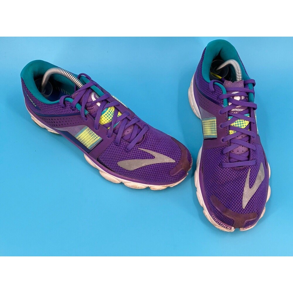 Brooks PureFlow 4 Women’s 10.5 B Purple Teal Running Shoes 1201801B404